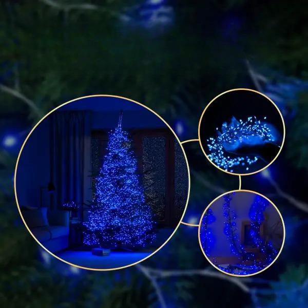 Гірлянда-нитка Роса Хвойна лапа 3000 LED 100 м Біла нитка/Синє світло (D3000L100MWBL) - фото 2 Гірлянда-нитка Роса Хвойна лапа 3000 LED 100 м Біла нитка/Синє світло (D3000L100MWBL) - фото 2