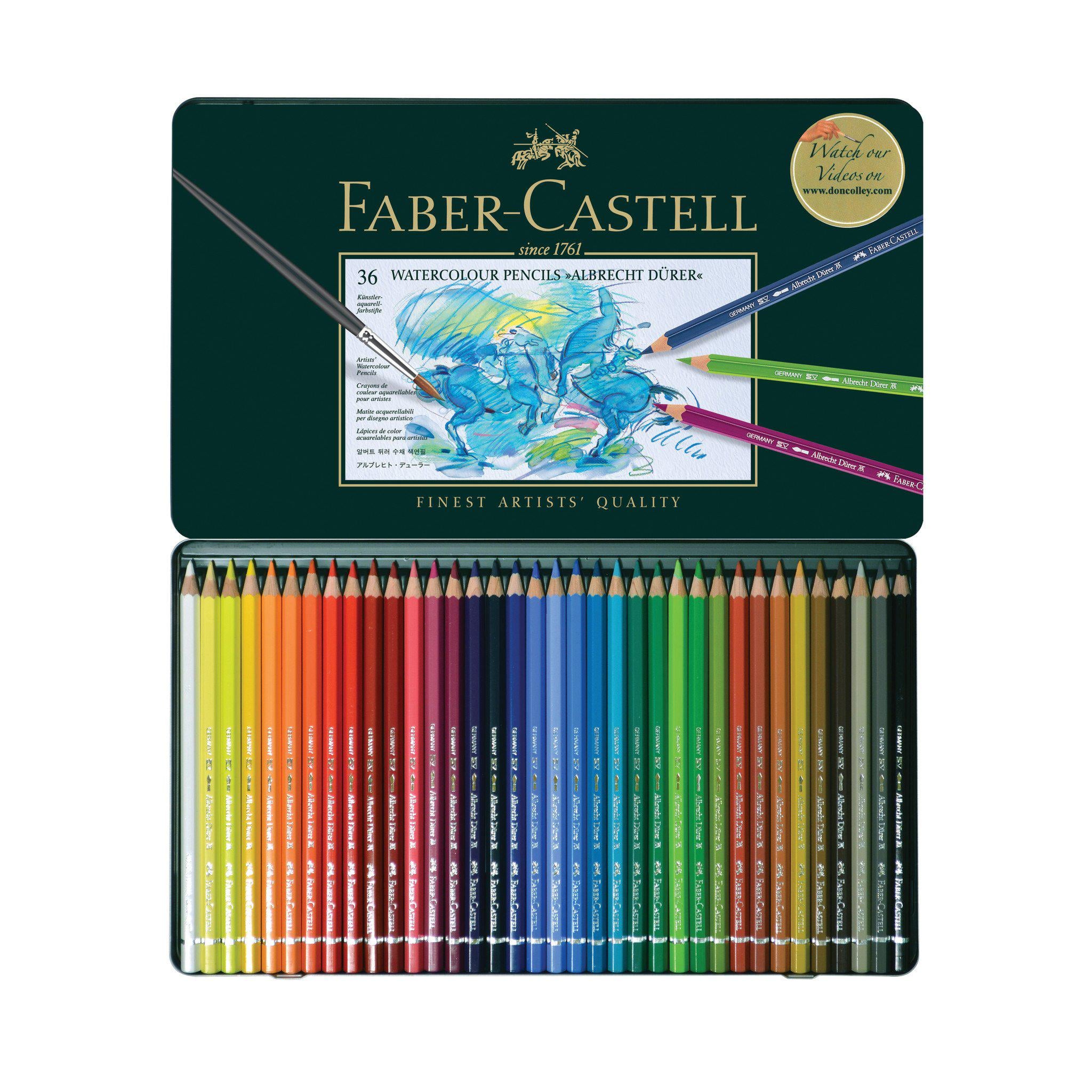 Набор акварельных карандашей Faber-Castell Albrecht Durer металлический пенал 36 цветов (117536)