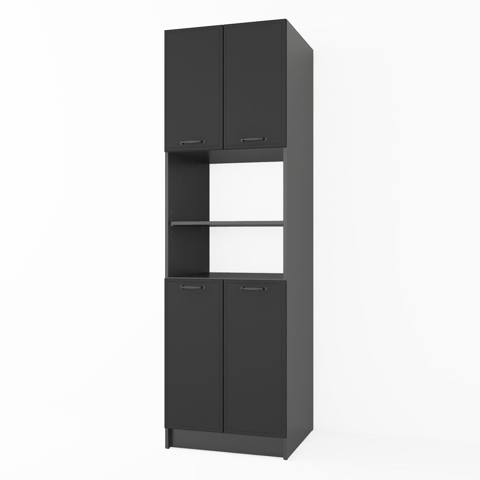 Пенал для кухни Id27-K75 600x2004x588 мм Черный