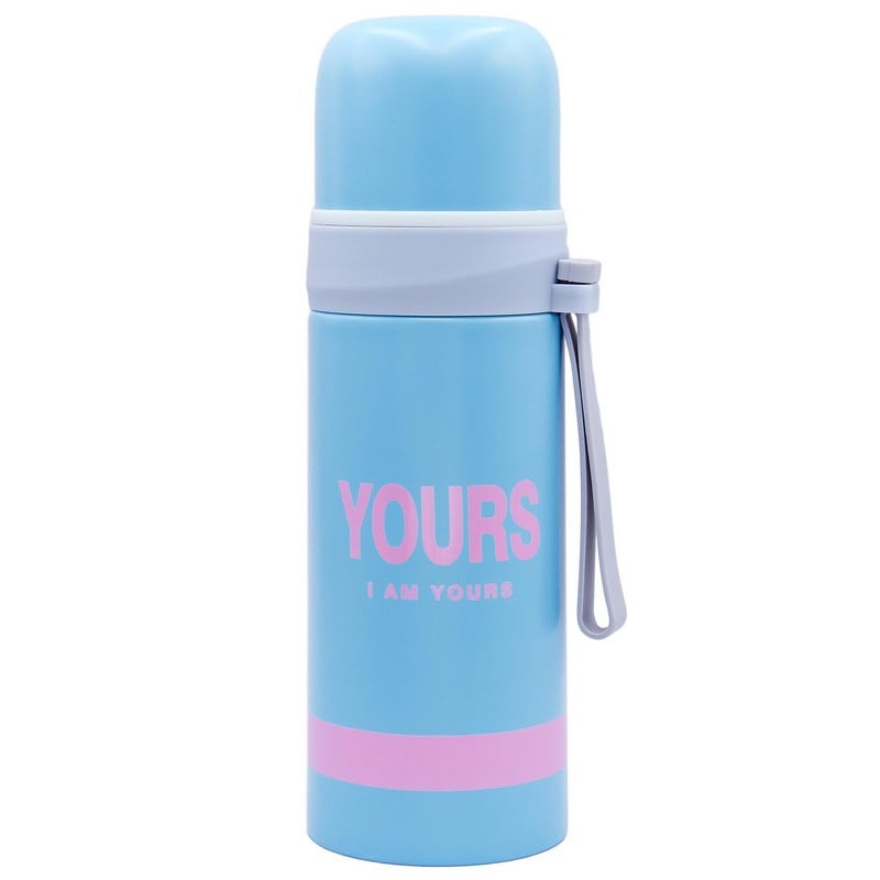 Термос стальной 350 мл Голубой