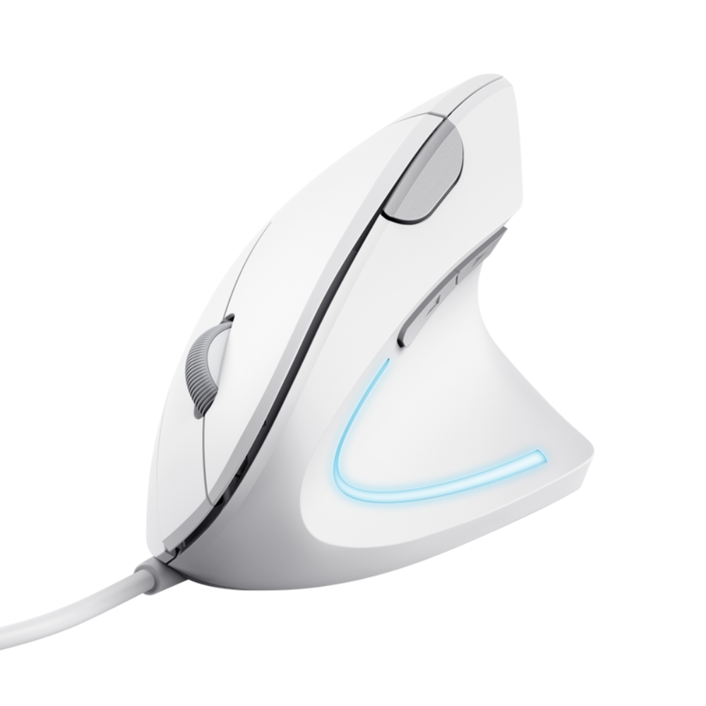 Мышь компьютерная Trust Verto Ergo Mouse 25133 1600dpi проводная вертикальная White (606658)