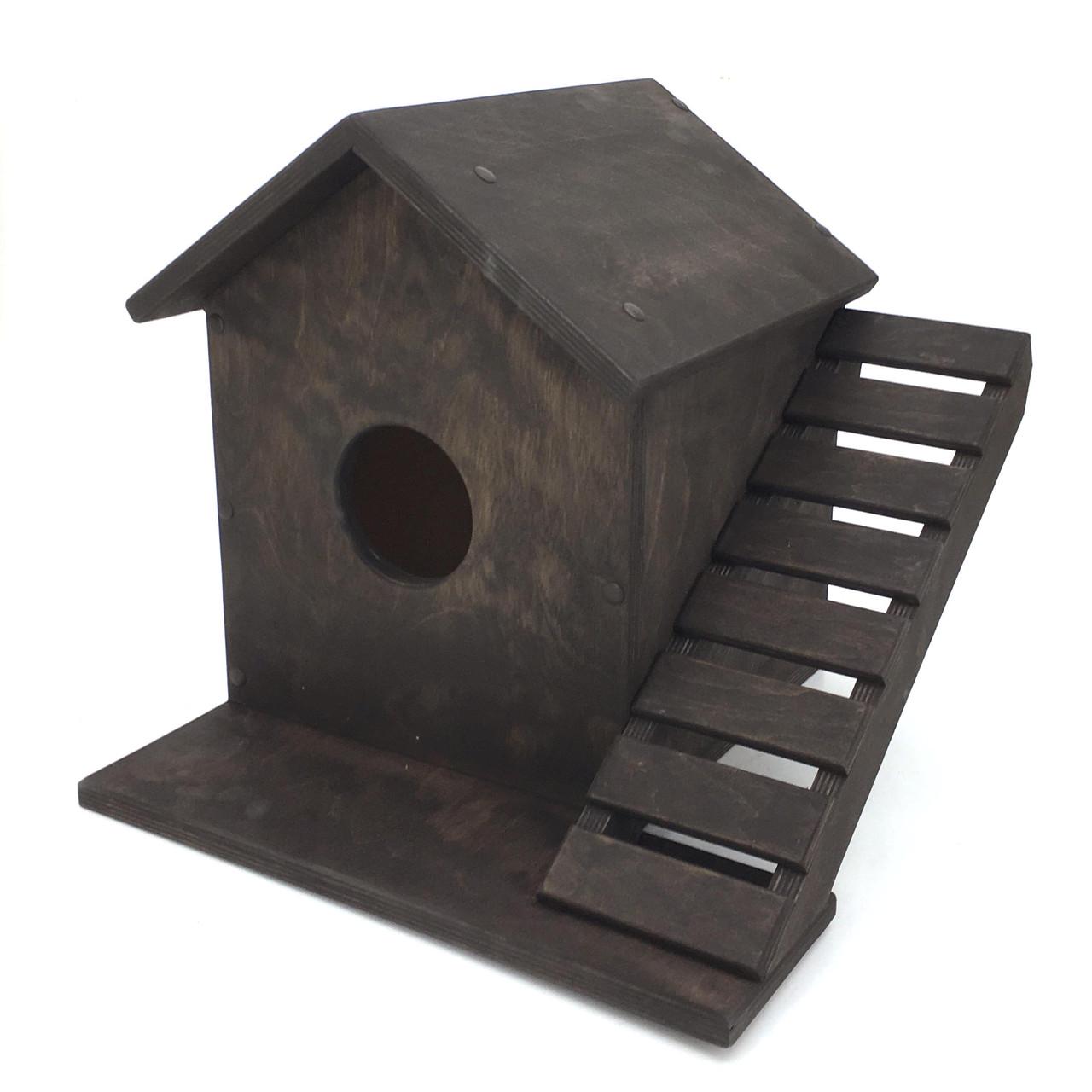 Будиночок для білок з дерева Мигдаль 40 Мокко (ДДБ-400310) - фото 2 Будиночок для білок з дерева Мигдаль 40 Мокко (ДДБ-400310) - фото 2