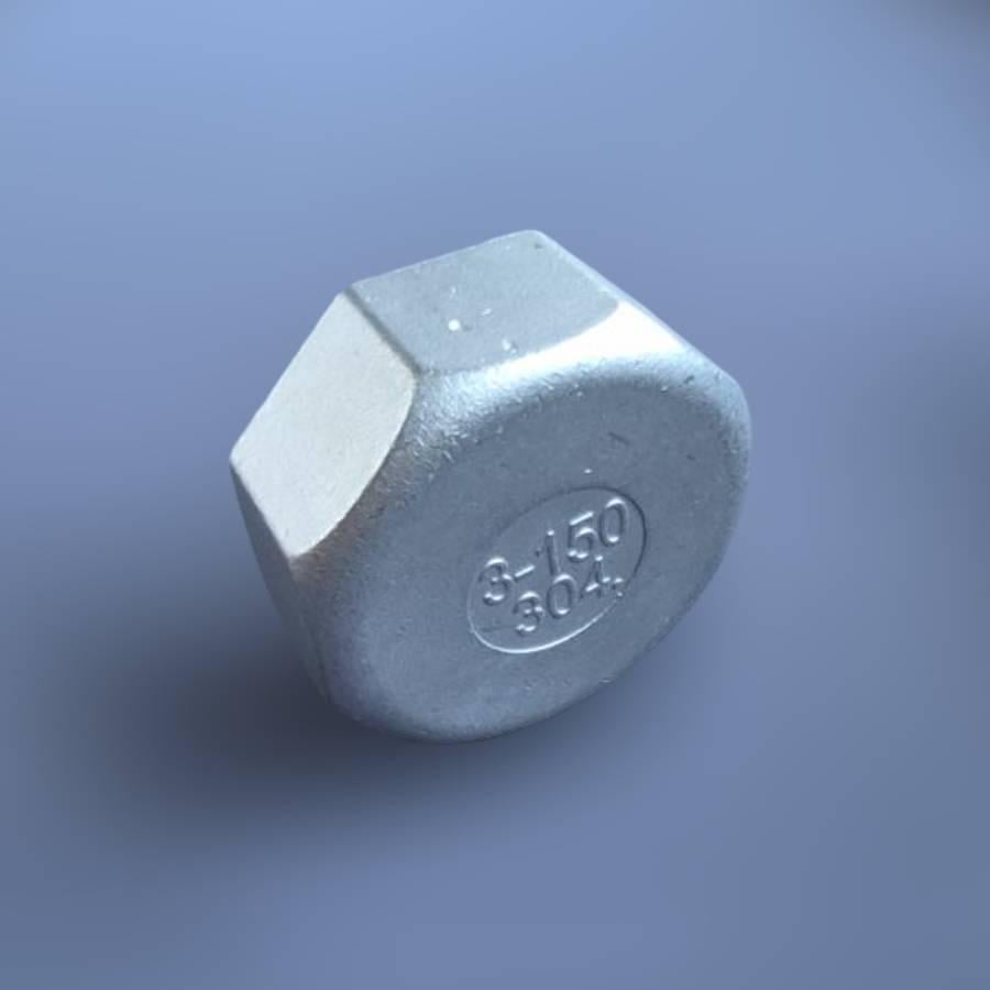 Заглушка різьбова восьмигранна DN80 BSPP н/ж сталь AISI304 Class-150 внутрішня різьба 3" (29203265) - фото 2