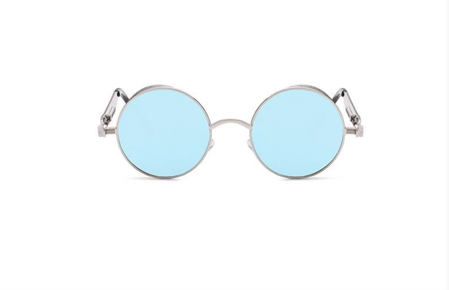 Круглые очки тишейды с шорами Голубой/Серебряный (6631-9) - фото 2 Круглые очки тишейды с шорами Голубой/Серебряный (6631-9) - фото 2
