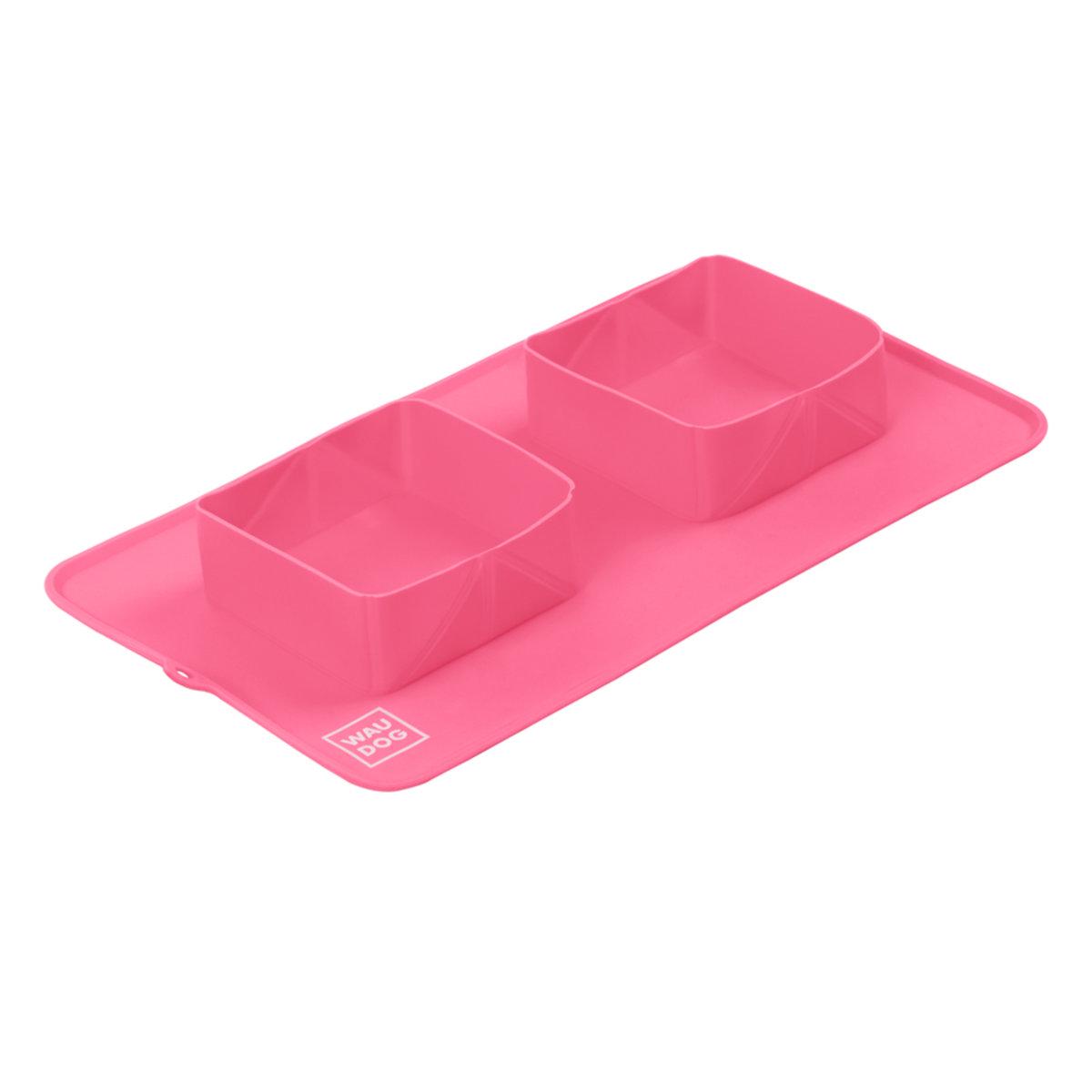 Миска складная Collar WAUDOG Silicone 385х230х50 мм Розовый (Collar50807)