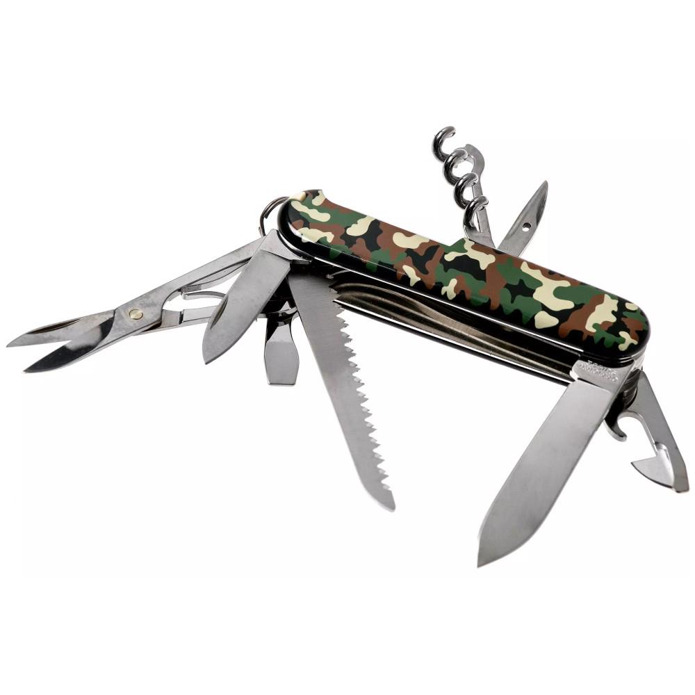 Комплект нож Victorinox Huntsman Millitary 1.3713.94/чехол с фонариком - фото 3