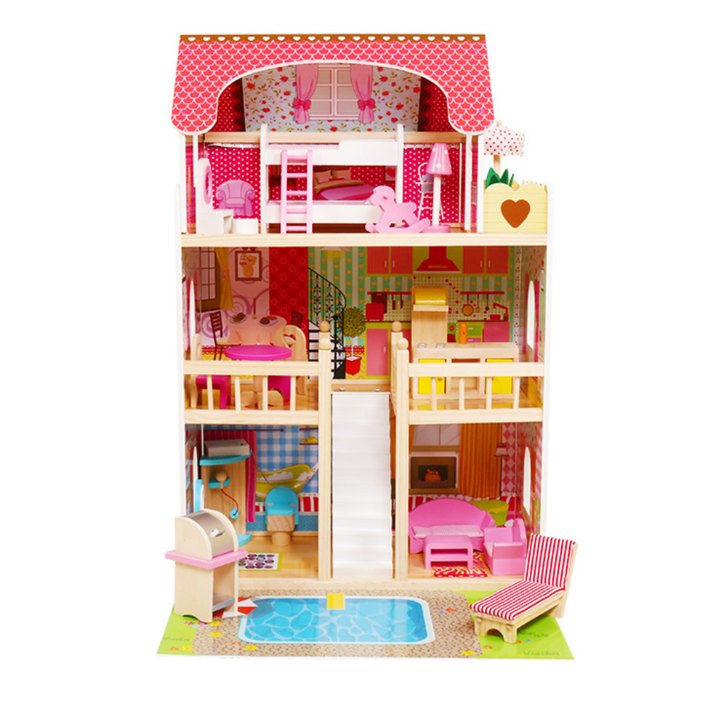 Кукольный домик деревянный SummerVilla с мебелью и бассейном (2796181770) Кукольный домик деревянный SummerVilla с мебелью и бассейном (2796181770)