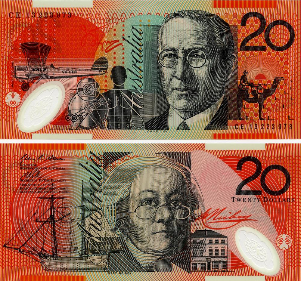 Коллекционная банкнота Австралия 20 долларов 1994 UNC P59h (Б05237)