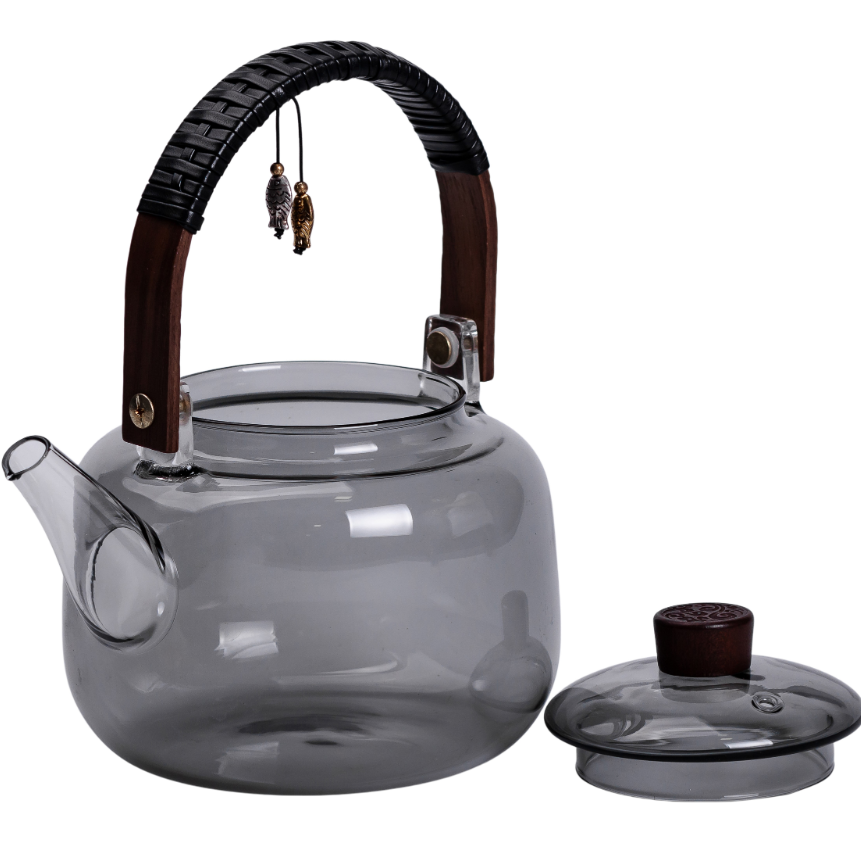 Чайник заварювальний з боросилікатного скла 800 мл Сірий - фото 2 Чайник заварювальний з боросилікатного скла 800 мл Сірий - фото 2