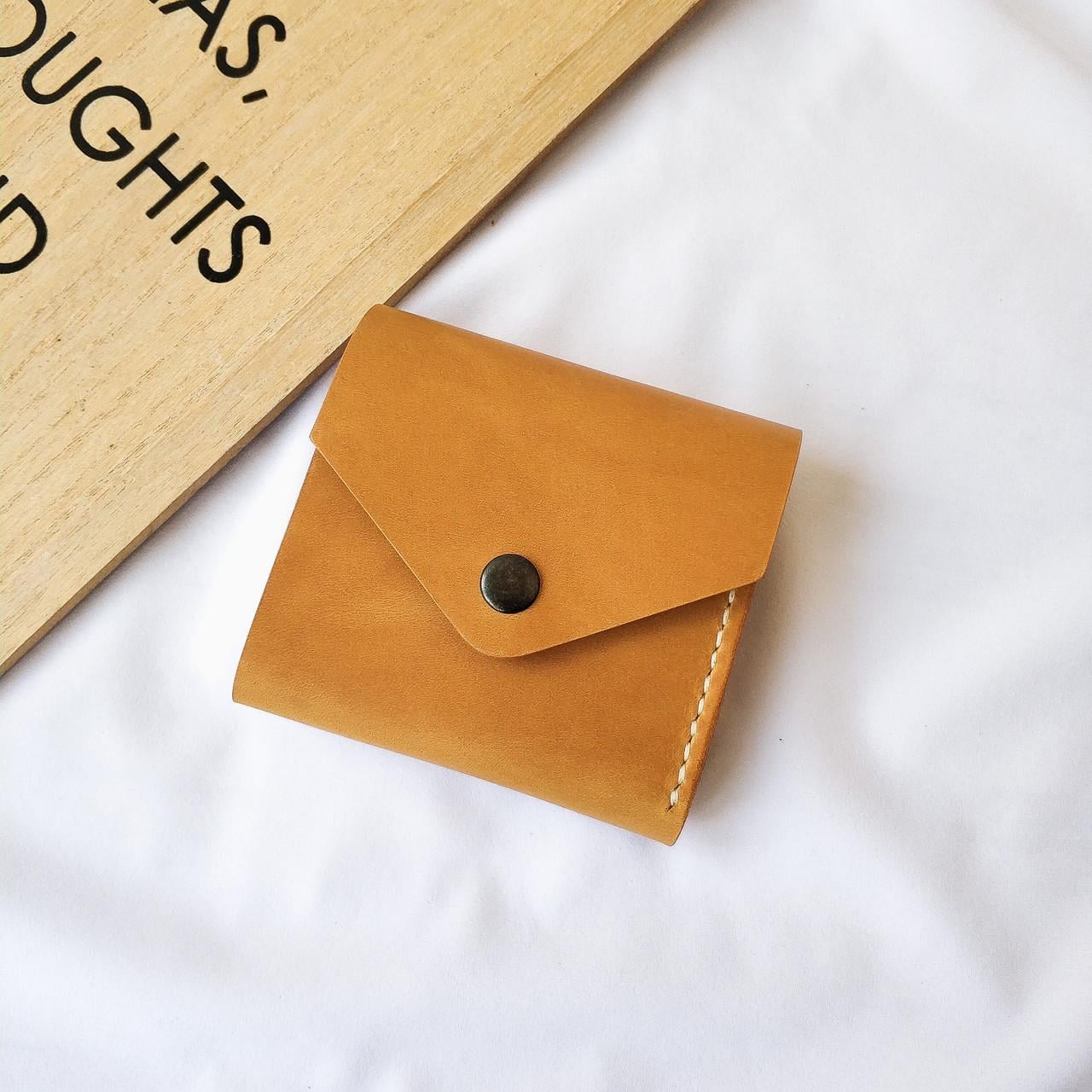 Кошелек с монетницей Stedley Mini 2 кожаный Песочный (2399145717)