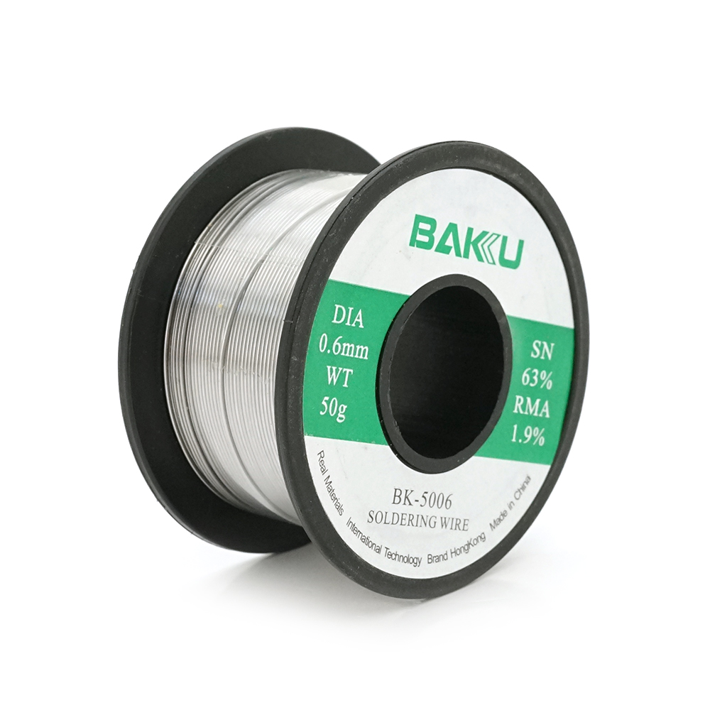 Припой BAKKU BK-5006 0,6 мм Sn 63% Pb 35,1% для пайки электронных компонентов (26132510) Припой BAKKU BK-5006 0,6 мм Sn 63% Pb 35,1% для пайки электронных компонентов (26132510)