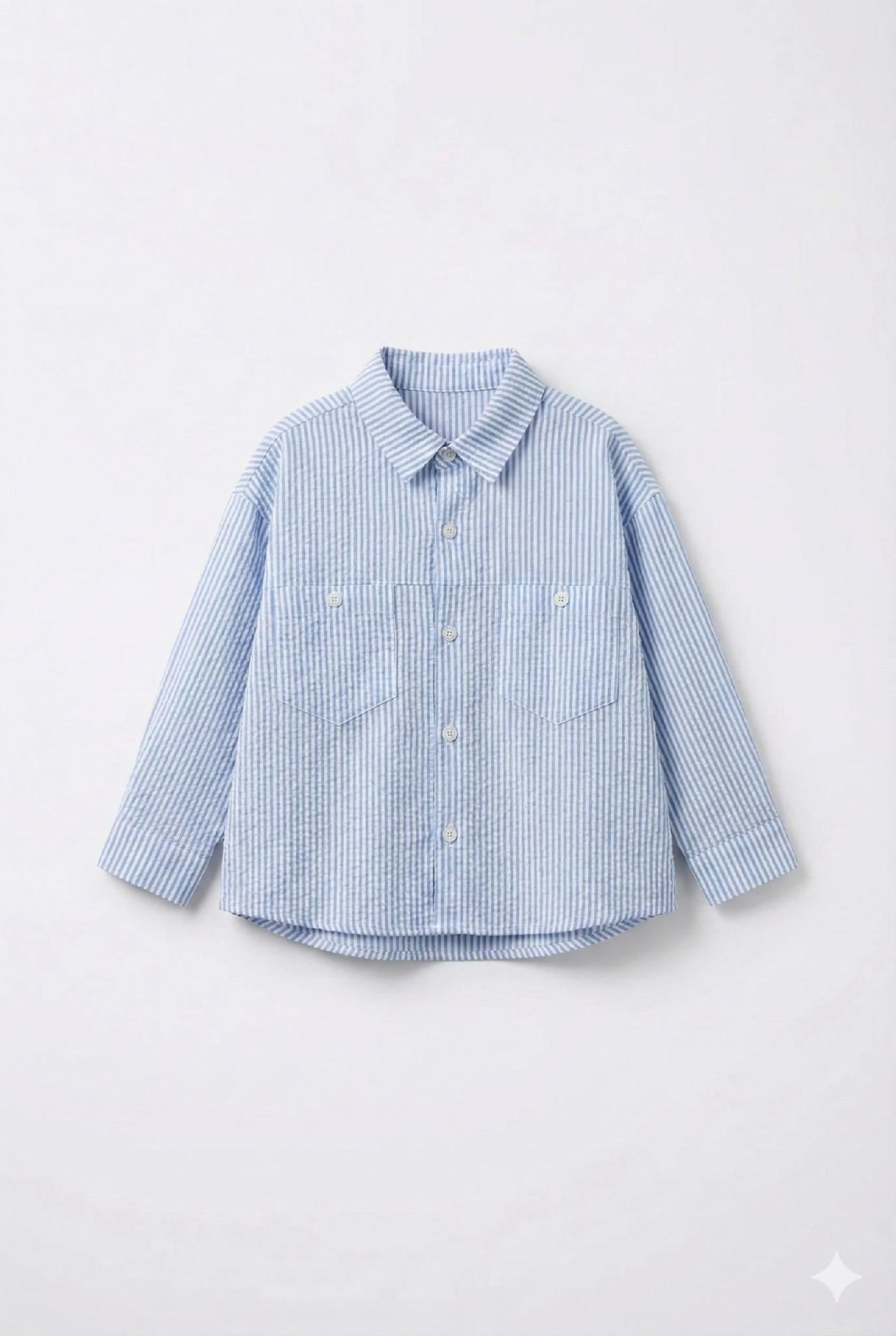 Рубашка в полоску для мальчика La'ciel 2-3 года 98 см Голубой (7878701712121) Рубашка в полоску для мальчика La'ciel 2-3 года 98 см Голубой (7878701712121)