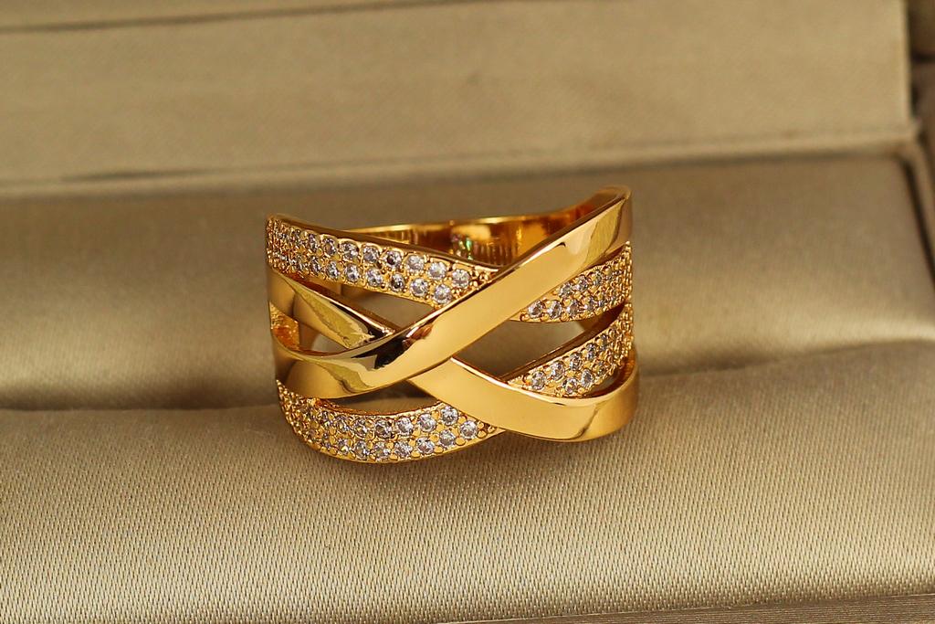 Кольцо Xuping Jewelry Широкое переплетение р. 17 Золотистый (38139820) Кольцо Xuping Jewelry Широкое переплетение р. 17 Золотистый (38139820)