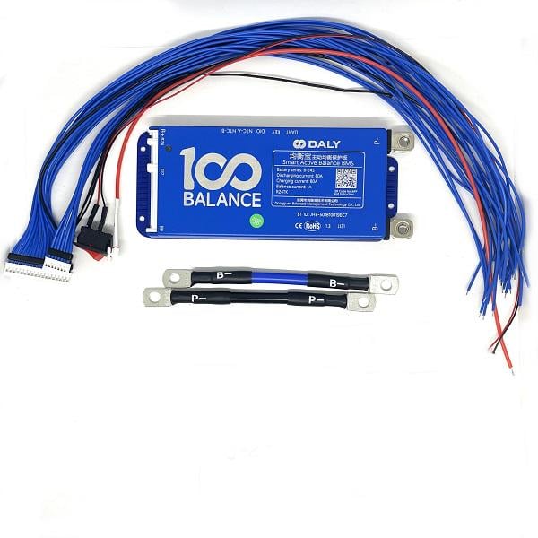 Плата Smart BMS DALY 8-24S 80A without CAN +1А active balancе+BT - фото 2