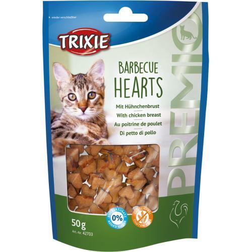 Ласощі для котів Trixie Premio Barbecue Hearts 50 г курка Ласощі для котів Trixie Premio Barbecue Hearts 50 г курка