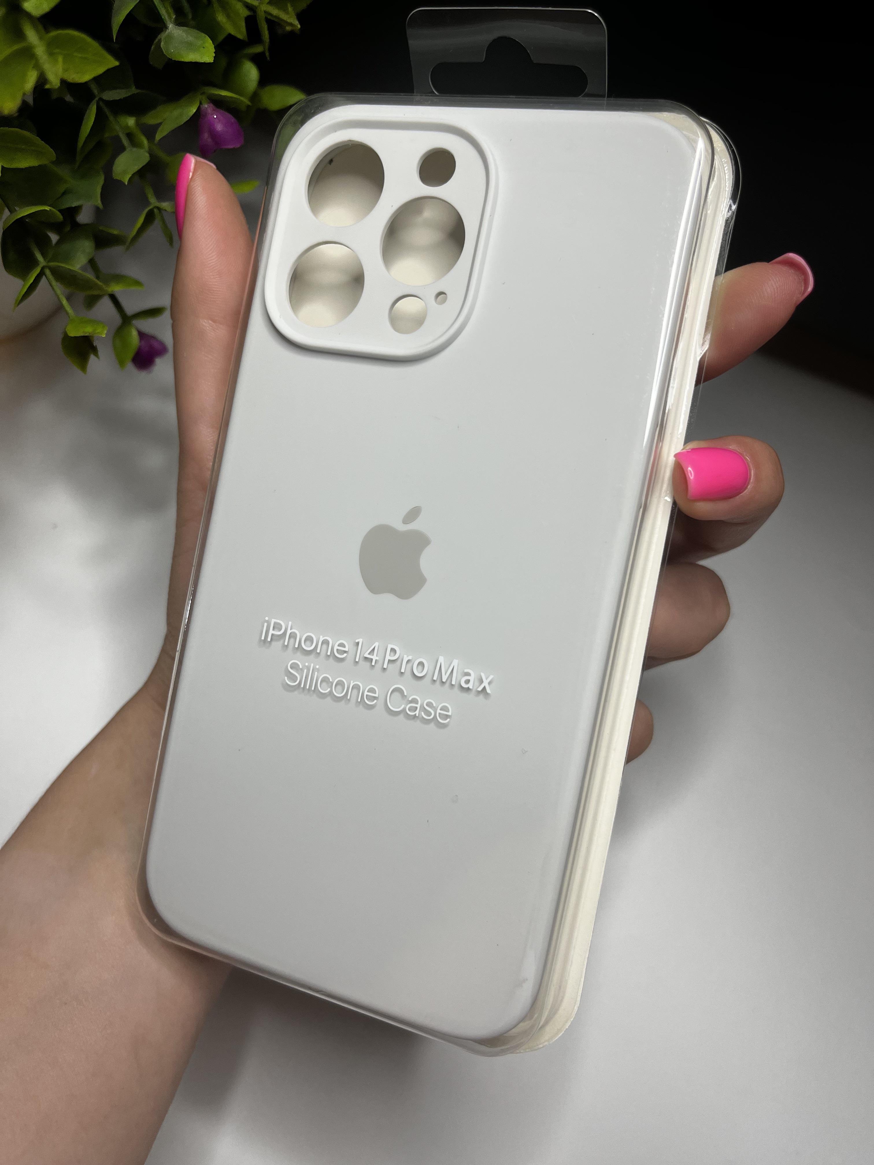 Чохол накладка на iPhone (Айфон) 14 Pro Max закритий низ та закрита камера silicone case full camera на apple - фото 1