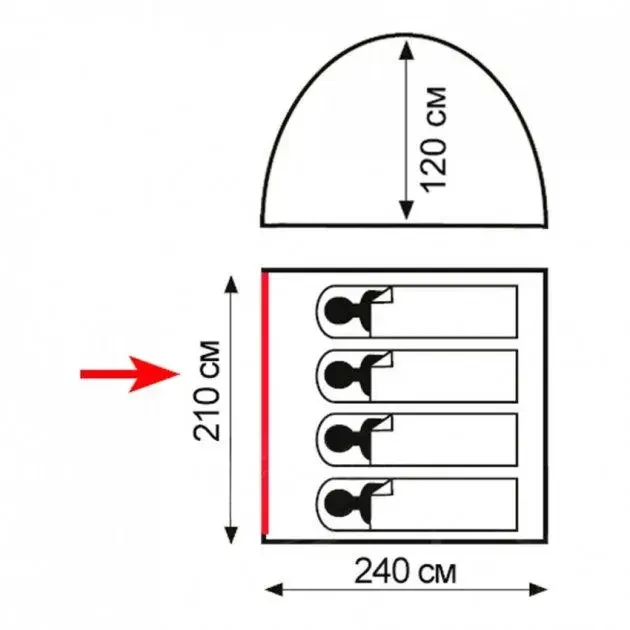 Намет 4-місний Totem Summer 4 v2 UTTT-029 (1762291532) - фото 2