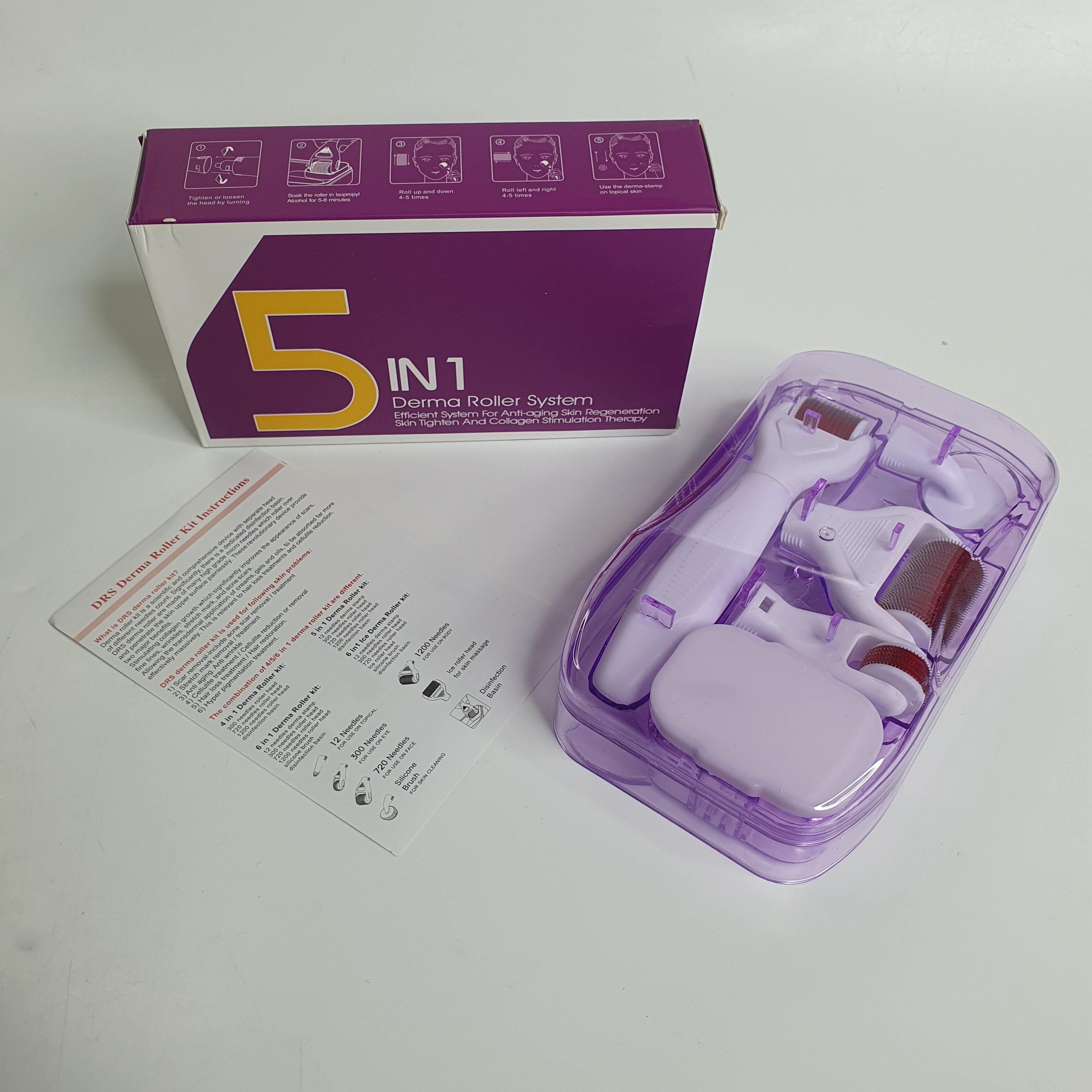 Набор мезороллеров для лица и тела Derma Roller Set 5в1 с титановыми микроиглами от растяжек акне и шрамов (AND-1-17) Набор мезороллеров для лица и тела Derma Roller Set 5в1 с титановыми микроиглами от растяжек акне и шрамов (AND-1-17)