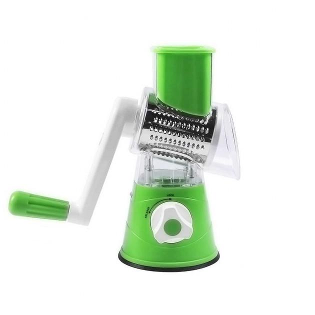 Овощерезка ручная для дома Tabletop Drum Grater Kitchen Master механическая Зеленый (TRG-65289)