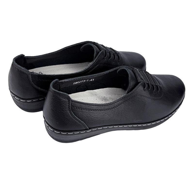 Мокасини жіночі шкіряні батали 2073-1 p. 42 26,5 см Чорний - фото 4