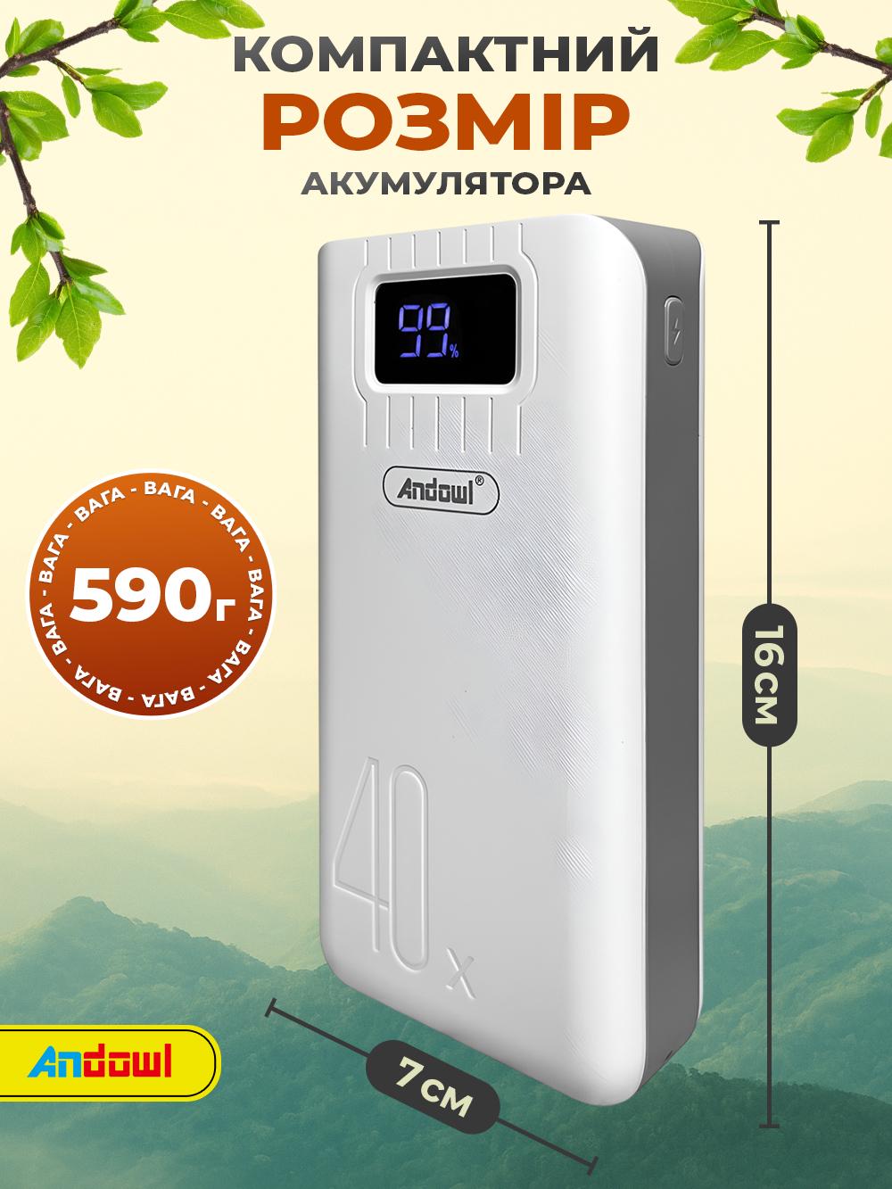 Павербанк Andowl Q-CD701 с быстрой зарядкой (446562e4) - фото 9 Павербанк Andowl Q-CD701 с быстрой зарядкой (446562e4) - фото 9