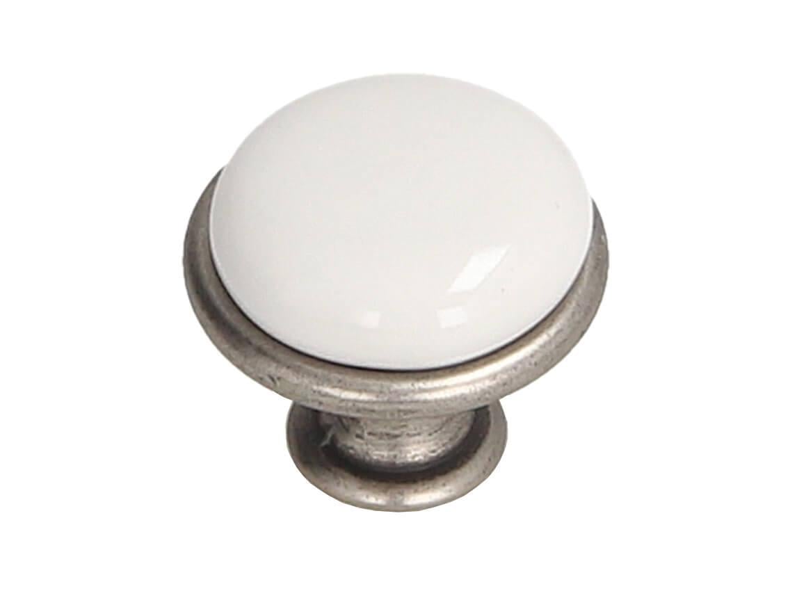 Мебельная ручка-кнопка Gamet GP19-GA011-WHT-0 Патинированный никель (81015) - фото 1 Мебельная ручка-кнопка Gamet GP19-GA011-WHT-0 Патинированный никель (81015) - фото 1