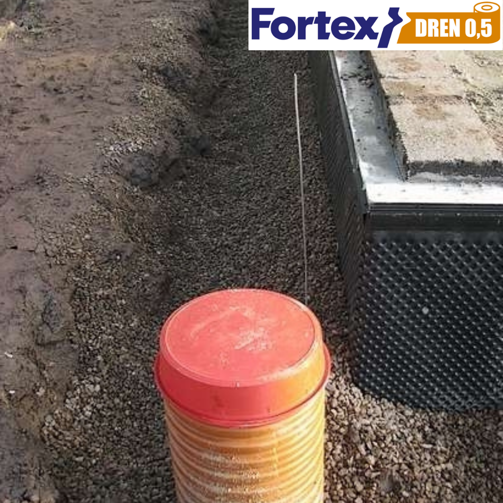 Мембрана для фундамента дренажная Fortex DREN 0,5 1x20 м 20 м2 (340052) - фото 12 Мембрана для фундамента дренажная Fortex DREN 0,5 1x20 м 20 м2 (340052) - фото 12