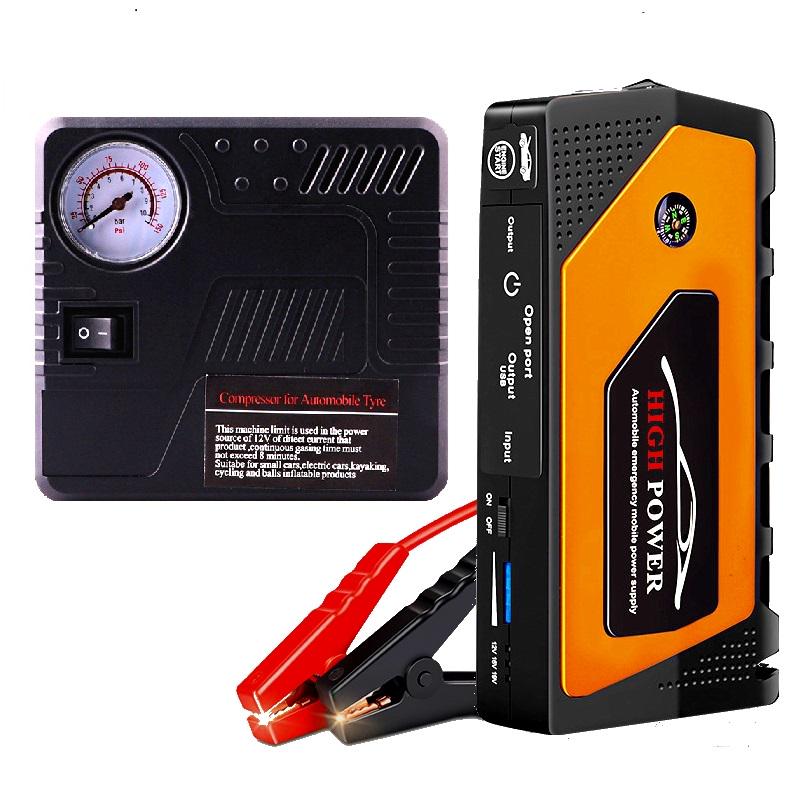 Пуско-зарядное устройство для машины Car jump starter 20000mAh 4хUSB фонарик/компрессор (18104973)