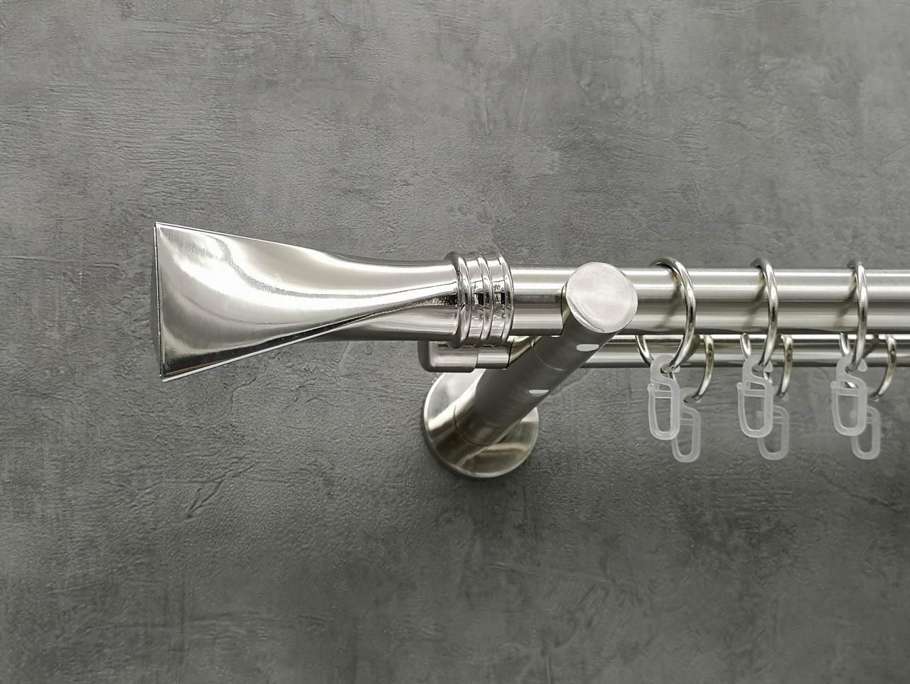 Карниз Quadrum Свинг гладкая штанга двойной универсальный 25/19 мм 300 см Сталь (46977433)