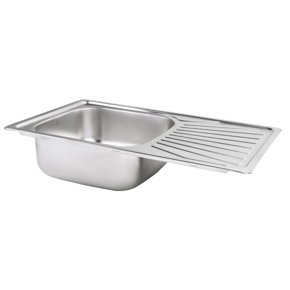 Мийка кухонна врізна прямокутна нержавіюча сталь Lidz 7848 0,8 мм Micro Decor