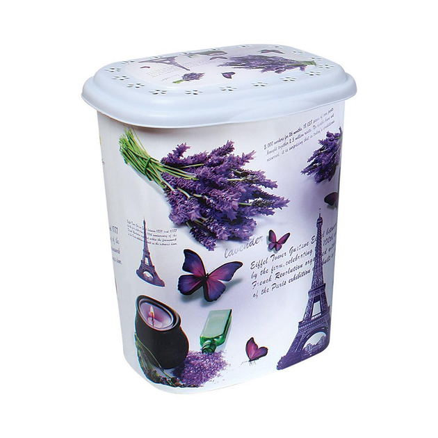 Корзина для белья Elif Louis Vuitton экопластик 53 л Фиолетовый (147-46-20008)