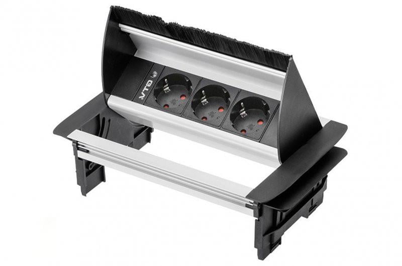 Удлинитель для офиса прямоугольный GTV Soft на 3 розетки проволока 1,5 м Черный (AE-PBC3GS-53BKS)