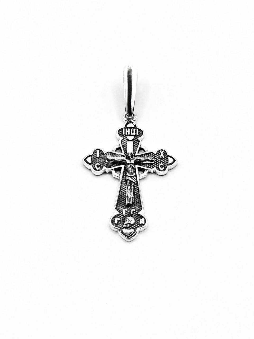 Крестик серебряный с распятием (КДУ-59)