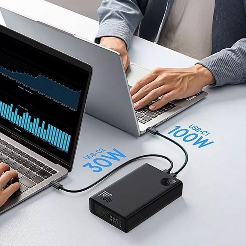 Повербанк BASEUS Adaman Digital Display 140W 24000 mAh Cluster Black (00000073003_1) - фото 6