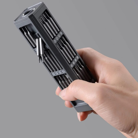 Викрутка прецизійна з 42 бітами лопаткою і пінцетом у кейсі Grey (710033) - фото 4 Викрутка прецизійна з 42 бітами лопаткою і пінцетом у кейсі Grey (710033) - фото 4