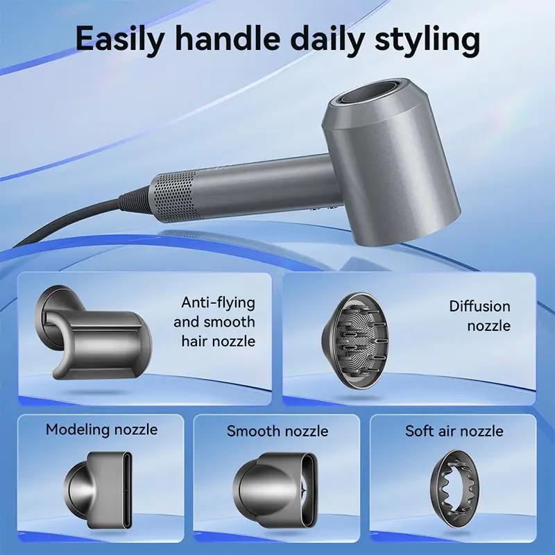 Фен для волос Hoco Wave high-speed negative ion hair care hair dryer DAR31 1500 Вт Серый - фото 4