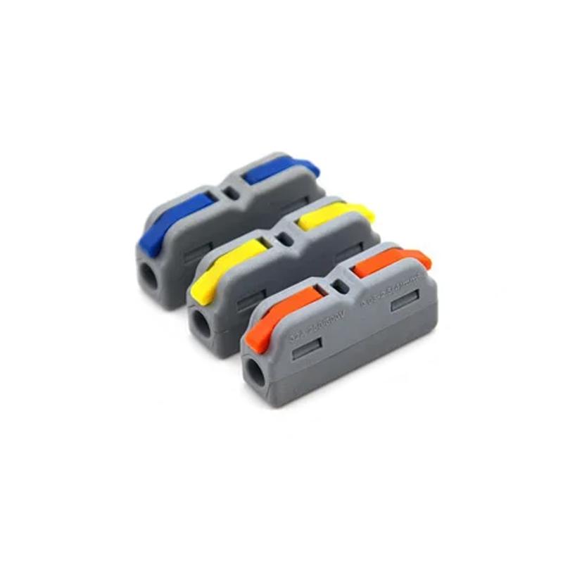 Клемма проходная Tactix 0,08-4 мм2 32А 3х1-3х1 одинарная 29,6х34,5х14 мм крепеж 2,9 мм Разноцветный (SCH-3c)