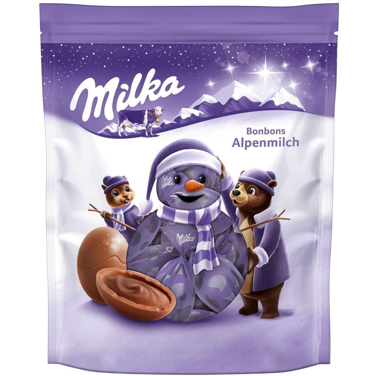 Конфеты новогодние Milka Bonbons Alpenmilch 86 г (1727435752)