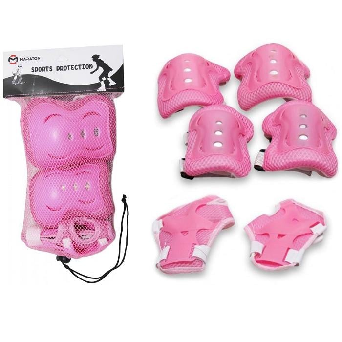 Набір захисту для катання дитячий на коліна/лікті та зап'ястя M Рожевий (28443972) - фото 2 Набір захисту для катання дитячий на коліна/лікті та зап'ястя M Рожевий (28443972) - фото 2