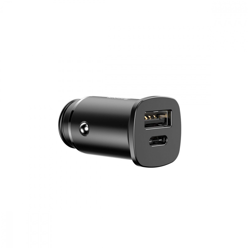 Зарядний пристрій автомобільний BASEUS Square Metal PD 3.0 QC 4.0+ 30 W USB+Type-C Black - фото 5