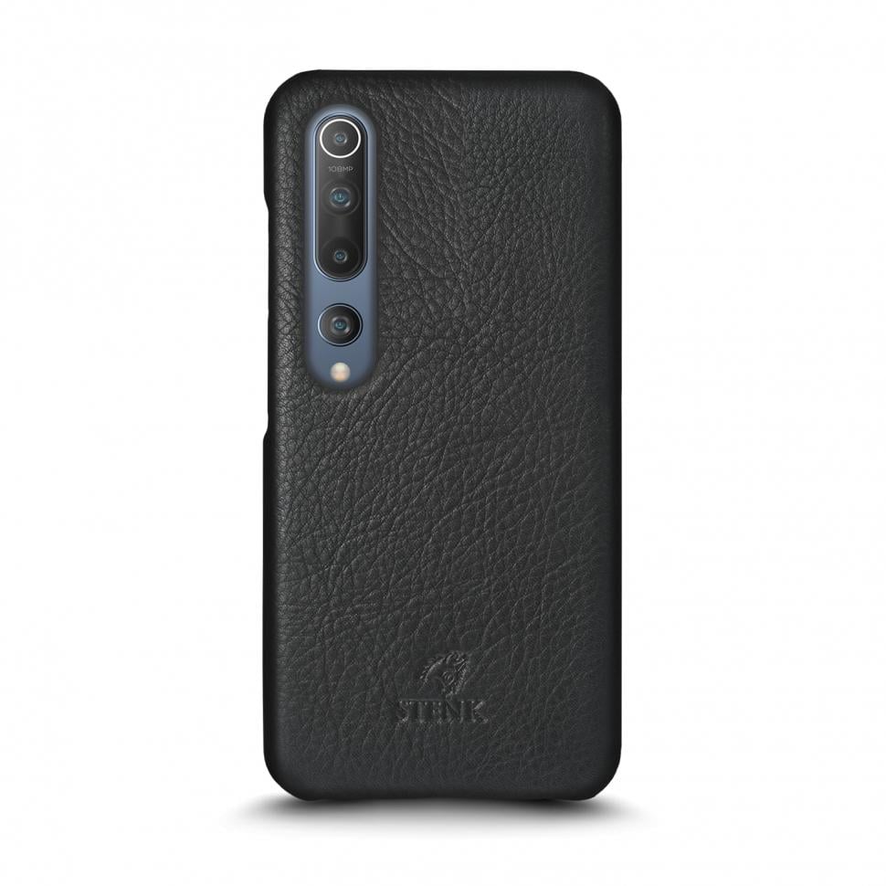 Кожаная накладка Stenk Cover для Xiaomi Mi 10 Черный (69466)