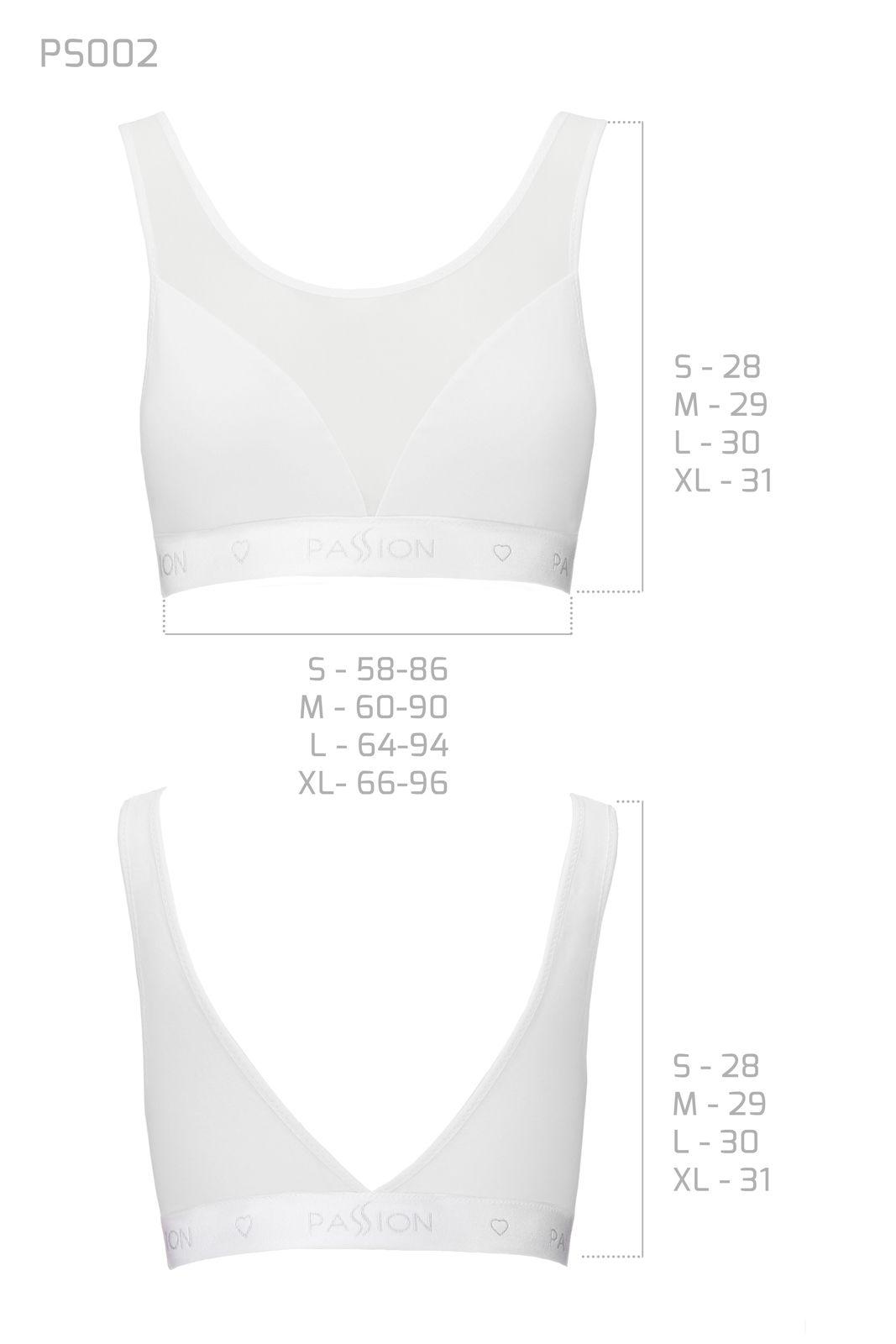 Топ з прозорою вставкою Passion PS002 TOP S White - фото 3