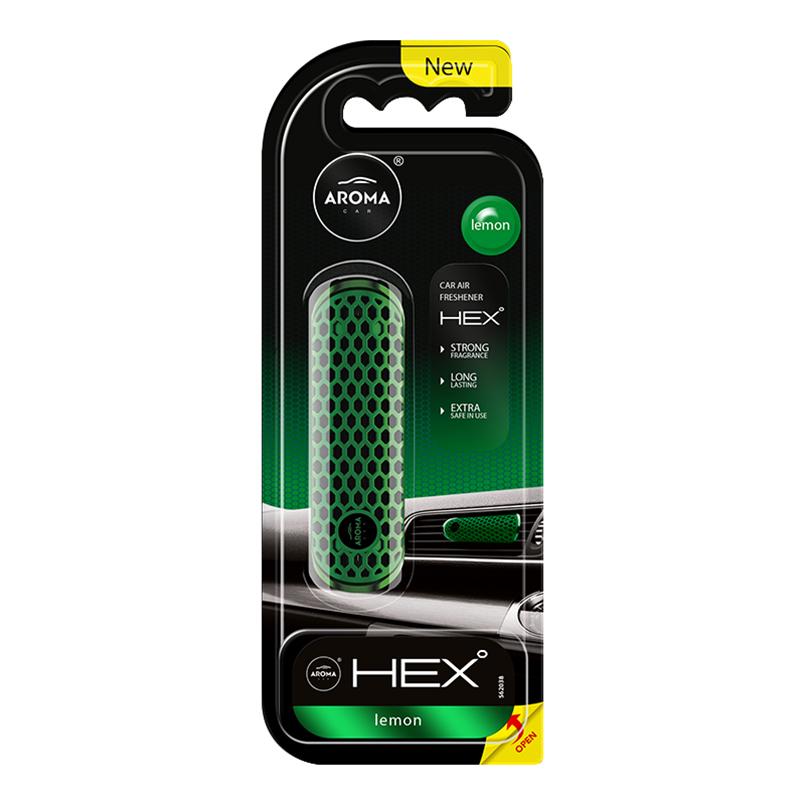 Ароматизатор на дефлектор Aroma Car HEX LEMON 13 г (83579)