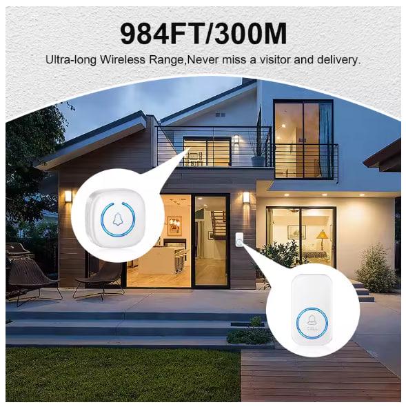 Дзвінок дверний Ezhen бездротовий 60 мелодій Чорний (EZHEN-BL) - фото 6 Дзвінок дверний Ezhen бездротовий 60 мелодій Чорний (EZHEN-BL) - фото 6