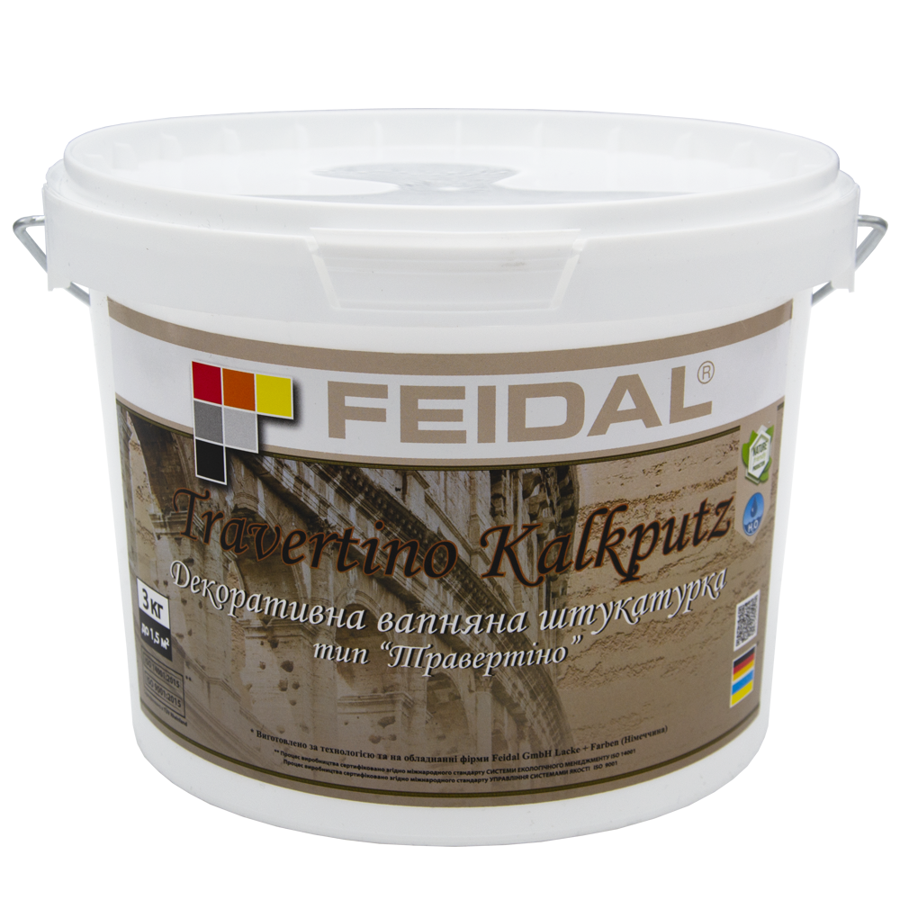 Декоративна штукатурка Feidal Travertino Kalkputz 3 кг (27581653)
