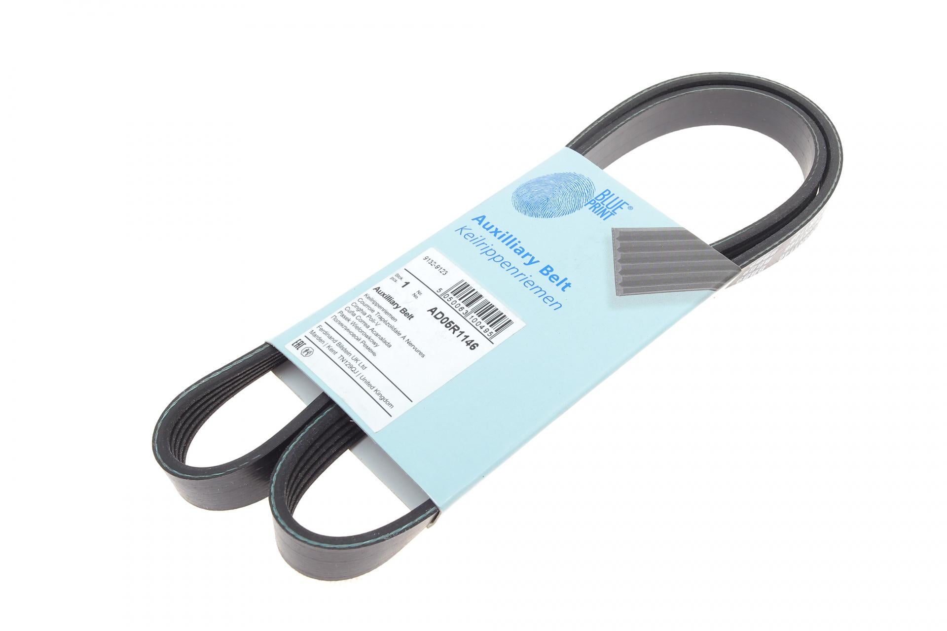Ремень генератора BLUE PRINT Fiat Doblo 1.4 05-/Toyota Avensis Verso/Previa 2.0 01-09 5PK1146 (AD05R1146)