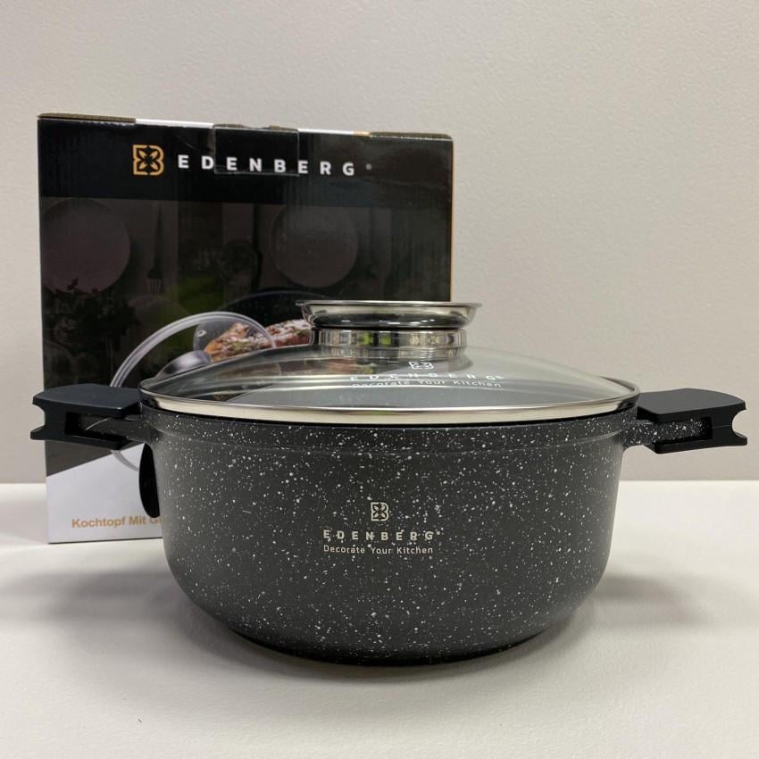 Каструля алюмінієва Edenberg EB-8117 зі скляною кришкою 3,3 л 22 см (2199122450)