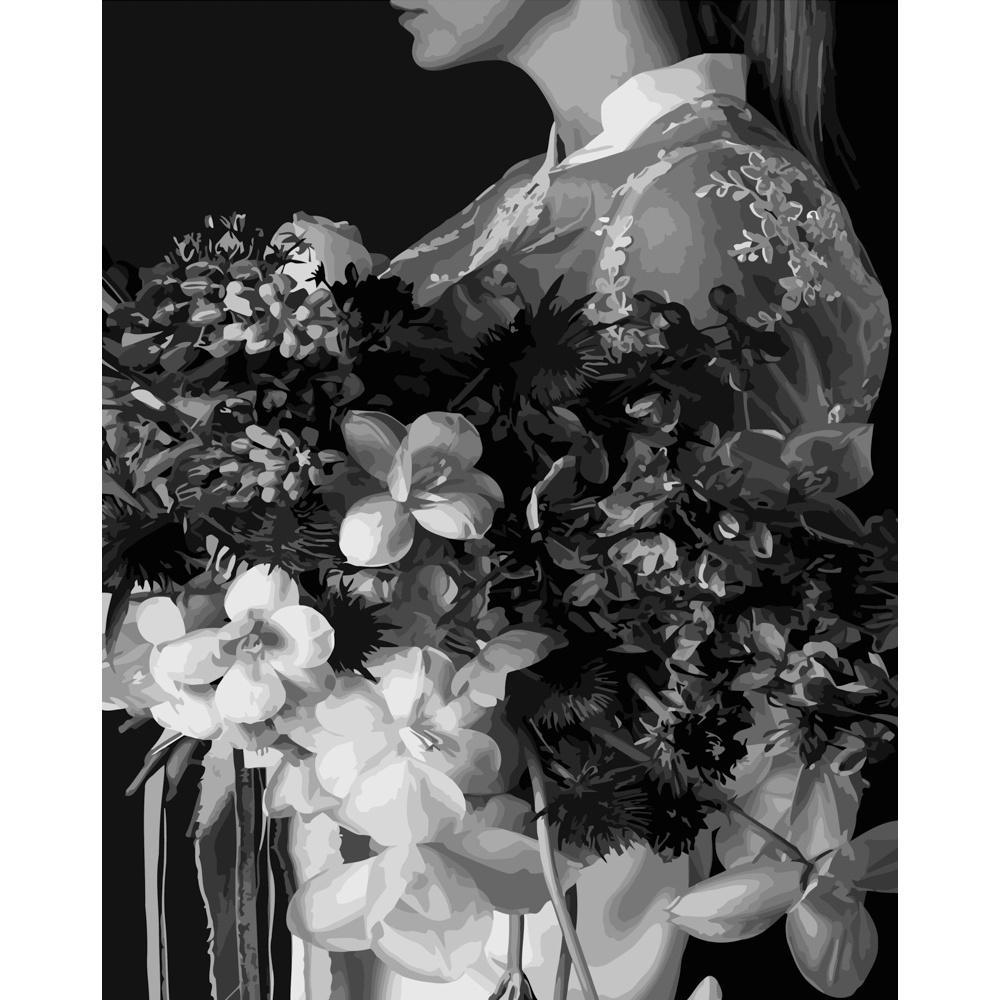 Картина по номерам Strateg Премиум Букет в руках 40x50 см (DY118)