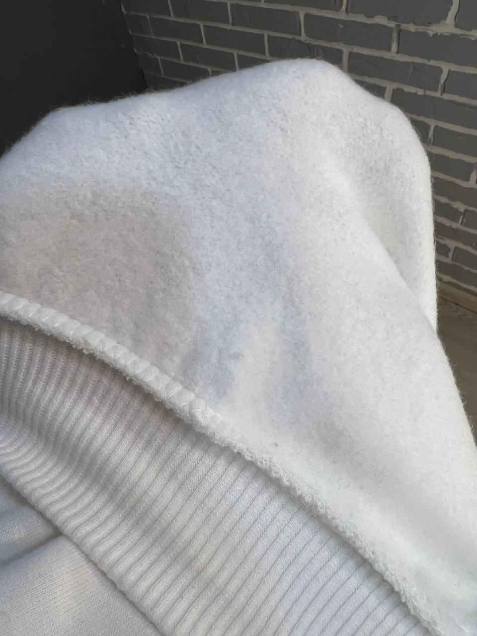 Костюм женский QUZEN 472-388 пилот брюки палаццо широкие флис S Белый (3167) - фото 7 Костюм женский QUZEN 472-388 пилот брюки палаццо широкие флис S Белый (3167) - фото 7