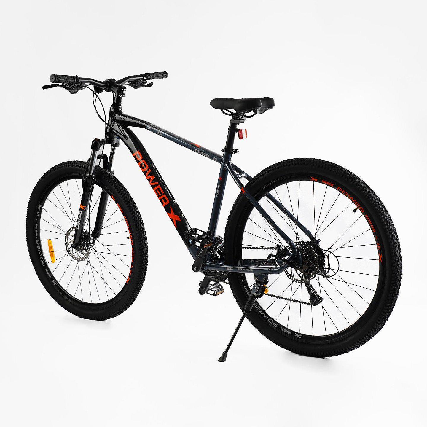Велосипед горный алюминиевый Corso X-Power 29" рама 19" Черно-оранжевый - фото 3